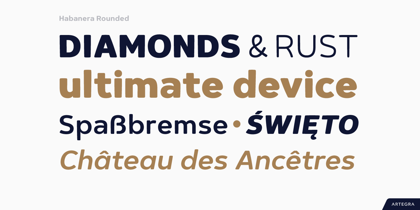 Habanera Rounded SemiBold Font preview